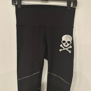 Lululemon Soulcycle Black with Silver Trim Leggings